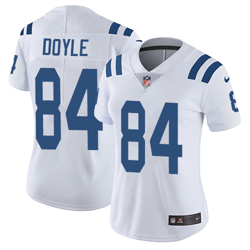Indianapolis Colts 84 Limited Jack Doyle White Nike NFL Road Women Vapor Untouchable jerseys